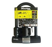 Master Lock 8377EURDPRO Certified Heavy Duty Bike D Lock, Keyed Universal Mounting Bracket, Certified Bike Lock - Police Approved Art4, Sold Secure Diamond, SRA