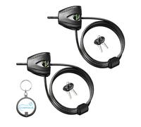 Master Lock 8417D Cable Lock Python Adjustable Keyed Cable Lock 6 ft. Long 2 Pack Bundle with Lumintrail Keychain Light