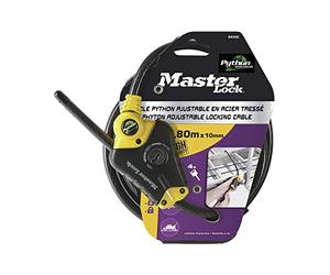 Master Lock 8433EURD Security Cable with Key Lock, Black, from 30 cm to 1,8 m