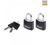 Master Lock 9130EURTBLK Aluminium Black Vinyl Cover 30Mm Padlock 4-Pin - Keye...