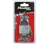 Master Lock 9140703EURDBLK 89mm Hasp and 40mm Covered Aluminium Padlock Set - Black