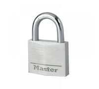 Master Lock 9140EURD Key Padlock in Aluminium, Grey, 4 x 5,9 x 1,3 cm