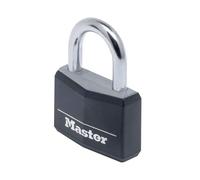 Master Lock Key Padlock 9140EURDBLK - Aluminium, Vinyl Cover, 40 mm, 4-pin, Black