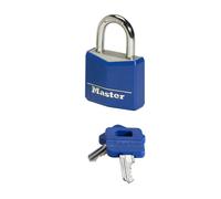 Master Lock 9140EURDBLK Key Padlock in Aluminium with Vinyl Cover, Random Color, 4 x 5,9 x 1,3 cm