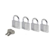 Master Lock Aluminium Padlock 9140EURQNOP 40 mm 4-Pin Keyed Alike Pack of 4