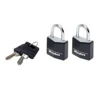 Master Lock Alu Black Vinyl Cover 30mm Padlock 4-Pin - KA x 2