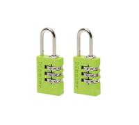 Master Lock Aluminium 3-digit Combination 20mm Padlock Colour X 2