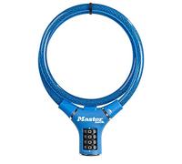 MASTER LOCK Bike Cable Lock [Combination] [90 cm Cable] [Outdoor] [Blue] 8229EURDPROBLU - Ideal for Bike, Skateboards, Strollers, Lawnmowers and Other Outdoor Equipment