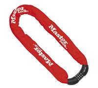 Master Lock Bike Chain Lock, Combination Lock, 90 cm Chain, Red 8392EURDPROCOLR - Use with Electric, Mountain, Road, Folding Bikes