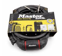 Master Lock Bike Lock Cable 1.8m Keyed 10mm Steel Security with Mount Bracket