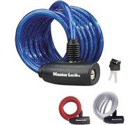 1800 x 8mm Box Of 6 Master Lock Street Quantum Keys With Self Coiling Cable Lock - lock master self coiling cable bicycle key steel bike 1800x8mm