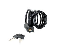 Master Lock Black Self Coiling Keyed Cable 1.8m x 8mm
