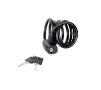 Master Lock Black Self Coiling Keyed Cable 1.8m X 8mm Master Lock Multicolor