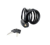 Master Lock Black Self Coiling Keyed Cable 1.8m x 8mm MLK8126E