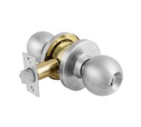 Master Lock BLC0232DKA4 Storeroom Cylindrical Ball Knob Commercial Grade 2 Brushed Chrome Finish