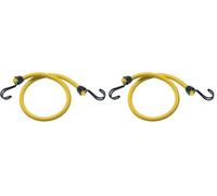 MASTER LOCK Bungees with Hooks [Set of 2 Bungee Cords] [100 cm Bungee] [Double Reverse Hook] 3022EURDAT - Ideal for Transporting, Packing and Securing Loads (Pack of 2)