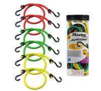 MASTER LOCK Bungees with Hooks [Set of 6 Bungee Cords] [2 * 60 cm + 2 * 80 cm + 2 * 100 cm] [Double Reverse Hook] 3040EURDAT - Ideal for Transporting