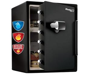 MASTER LOCK Certified Fireproof and Waterproof Safe with Alarm, 56.5L, 472 x 603 x 491 mm, Digital Touchscreen Combination plus Alarm with a Backlit Keypad, for home and professionals