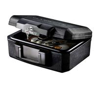 MASTER LOCK Certified Fireproof Safe Box with Key, 5L, 362 x 156 x 284 mm, Portable with carrying handle, Black, for home and professionals