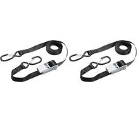 Master Lock Certified Ratchet Strap with S Hook, Black, 5 m (Pack of 2)