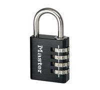 Master Lock Combi Padlock In Alu Black 4 X7.8 x 1.5 cm