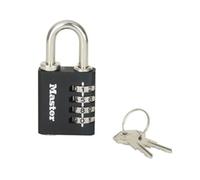 Master Lock Padlock 7641EURDBLK - Indoor Combination with Override Key 40 mm Black