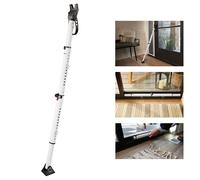 Master Lock Compact Door Stopper Folding Security Bar, Adjustable for Hinged and Sliding Doors, White