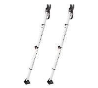 Master Lock Compact Door Stopper Folding Security Bar, Adjustable from 25-1/2 to 43-1/2 Inches for Hinged and Sliding Doors, Door Barricade, 2 Pack, 270EC2 White