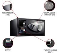 Master Lock Digital Combination Bolt Down Safe 11.57L X041ML Hotels,Office,Home