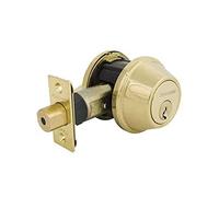 Master Lock DSNRN0603PBOX Nightwatch Deadbolt with Bump Stop Cylinder, Bright Brass by Master Lock