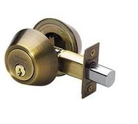 Master Lock DSO0705 Double Cylinder Deadbolt with SilvaBond Antimicrobial Finish, Antique Brass by Master Lock