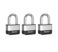Master Lock Elite Laminated 45mm Padlock 38mm Shackle Pack of 3 MLKPK1TRILF