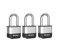 Master Lock Elite Laminated 52mm Padlock 38mm Shackle Pack of 3 MLKPK5TRILF