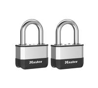 Master Lock Elite Laminated 67mm Padlock 38mm Shackle Pack of 2 MLKPK15TLF