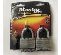 Master Lock Excel Padlock 2 With 4 Keys, Heavy Duty Security Number - 9
