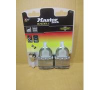 Master Lock Excell M5EURT Laminated Steel 50mm Key Padlock Twin Pack - RRP £26
