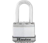 MASTER LOCK 72EURD + M1EURDLFCC 4.5 m Double Loop Steel Cable + Key Laminated Padlock, Security Level 8/10, Long Shackle