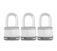 Masterlock Excell Laminated Steel Padlock Pack of 3 Keyed Alike 50mm Standard