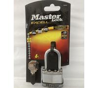 MASTER LOCK 72EURD + M1EURDLFCC 4.5 m Double Loop Steel Cable + Key Laminated Padlock, Security Level 8/10, Long Shackle