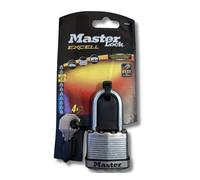 MASTER LOCK 72EURD + M1EURDLFCC 4.5 m Double Loop Steel Cable + Key Laminated Padlock, Security Level 8/10, Long Shackle