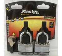 Master Lock M1EURT Excell™ Laminated Steel 45Mm Padlock - 24Mm Shackle - Keyed Alike X 2