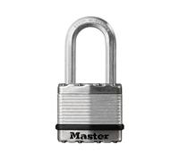 MASTER LOCK 72EURD + M1EURDLFCC 4.5 m Double Loop Steel Cable + Key Laminated Padlock, Security Level 8/10, Long Shackle