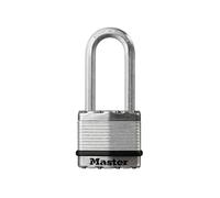 MASTER LOCK Heavy Duty Padlock, Security Level 8/10, Keyed, Laminated Steel, Weatherproof, Long Shackle