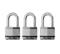 Master Lock Excell Laminated Steel Padlocks Multi Colour (50mm - Keyed Alike X 3)