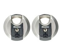 2 Pack Master Lock Excell Stainless Steel Discus 70mm Padlock Keyed M40T