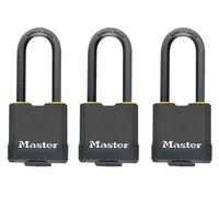 Master Lock Excell Weather Tough 45mm Padlocks Set Of 3 - Keyed Alike Security Solution