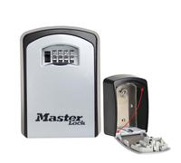 MASTER LOCK Extra Large Key Safe Wall Mounted, XL 106 x 146 x 53 mm, Outdoor, Mounting Kit, for Home Office Industries Vehicles, Black & Silver