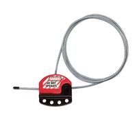 Master Lock Four Padlock Lockout Hasp With Adjustable Cable 1.8M in Red Master Lock Red