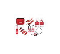 Master Lock General Maintaince Lockout / Tagout Kit 15-Piece in Red Master Lock Red