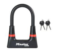 Master Lock Heavy Duty Bike D Lock, Key, Certified Bike Lock 8278EURDPRO - Use with Electric, Mountain, Road, Folding Bikes